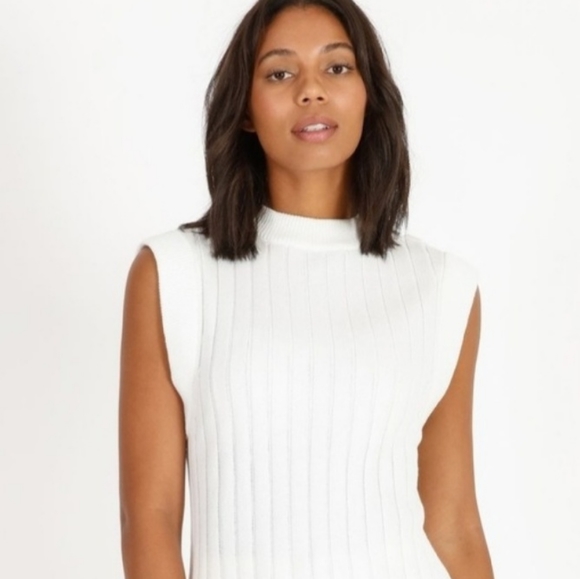 Milk & Honey Tops - Milk & Honey white cotton rib top
